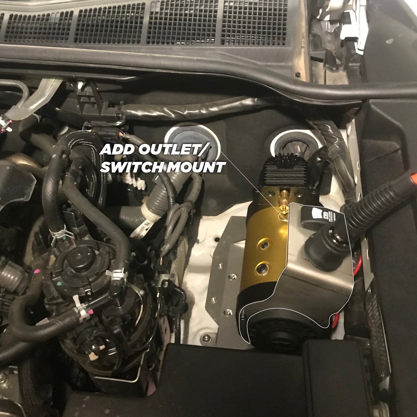 2015-2022 Toyota Fortuner TJM Onboard Air Compressor Mount (Engine Bay)